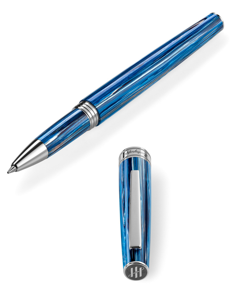 Montegrappa ISA1RBAB_6 ручка шариковая синяя смола, нержавеющая сталь