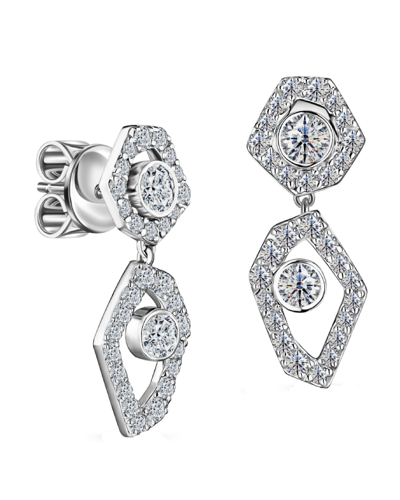 Alrosa Diamonds пусеты 9L249D11S (122157)