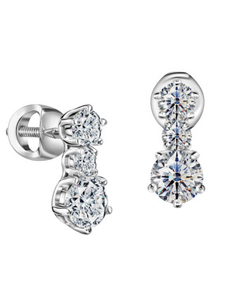 Серьги Alrosa Diamonds 9P322A11S