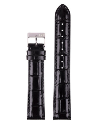 Ремешки KMV S-11, 22 мм, черный, толщина 3,8 мм, XL