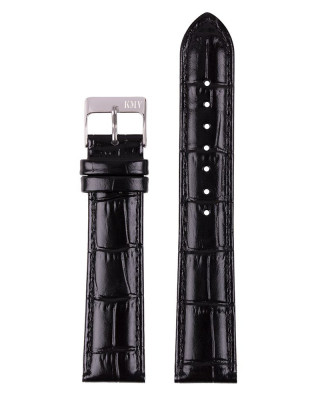 Ремешки KMV S-11, 22 мм, черный, толщина 3,8 мм, L