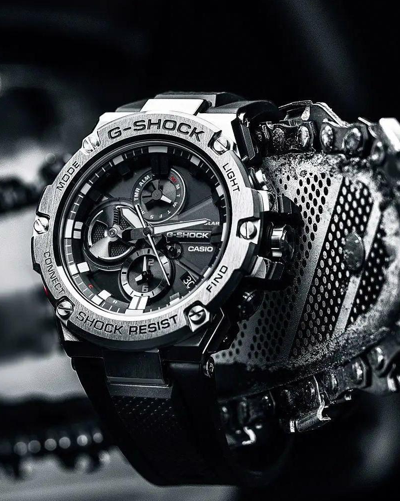 G shock silver and black on sale