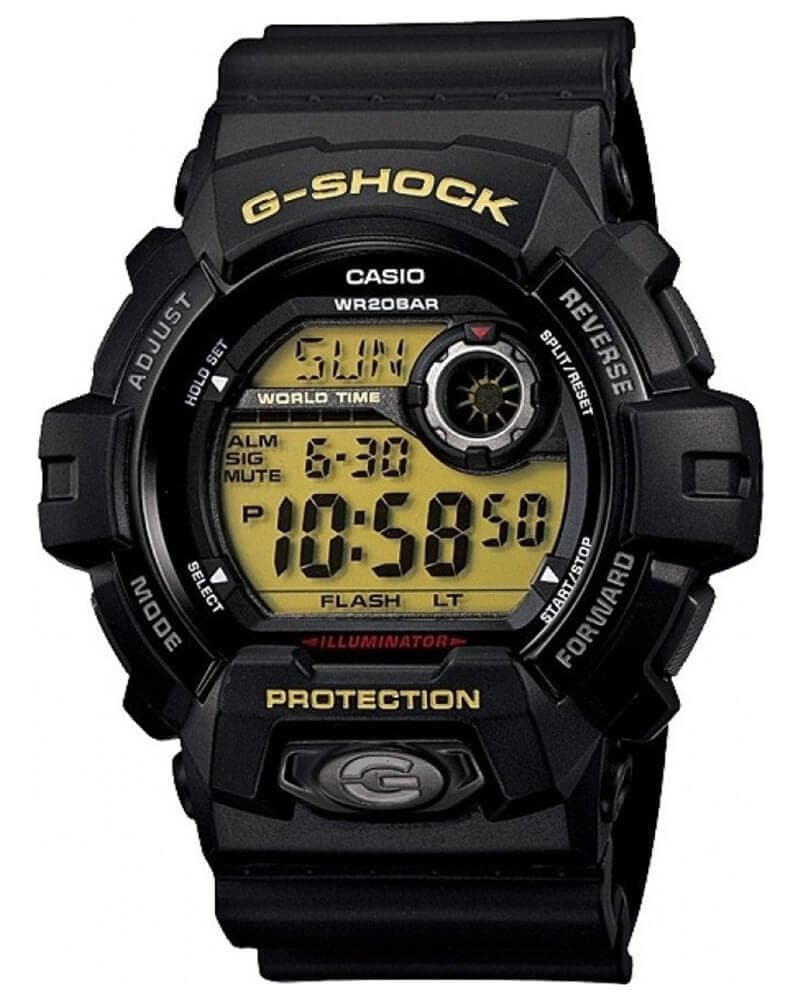 G shock illuminator black and gold on sale