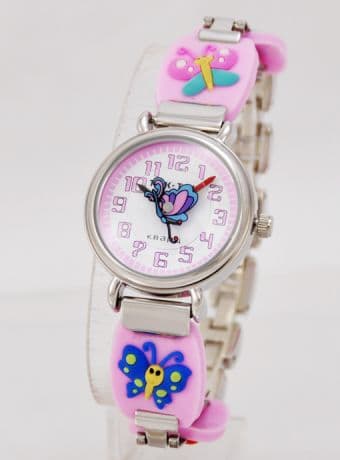 Часы "ТИК-ТАК" H108-3 розовые бабочки
