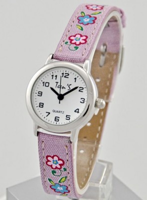 Часы "ТИК-ТАК" H114-4 цветы сиреневые