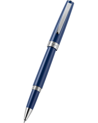 Montegrappa ISA1RRAB ручка-роллер, темно-синяя смола, нержавеющая сталь